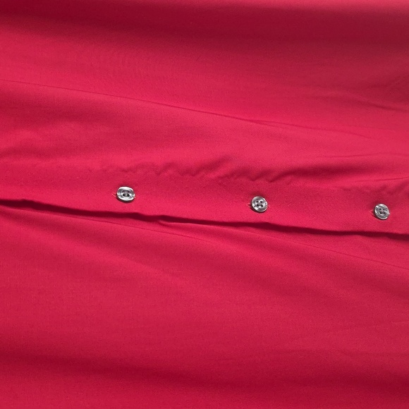 Perry Ellis Haute Red Button Up Short Sleeve Shirt Size XXL - Picture 7 of 8
